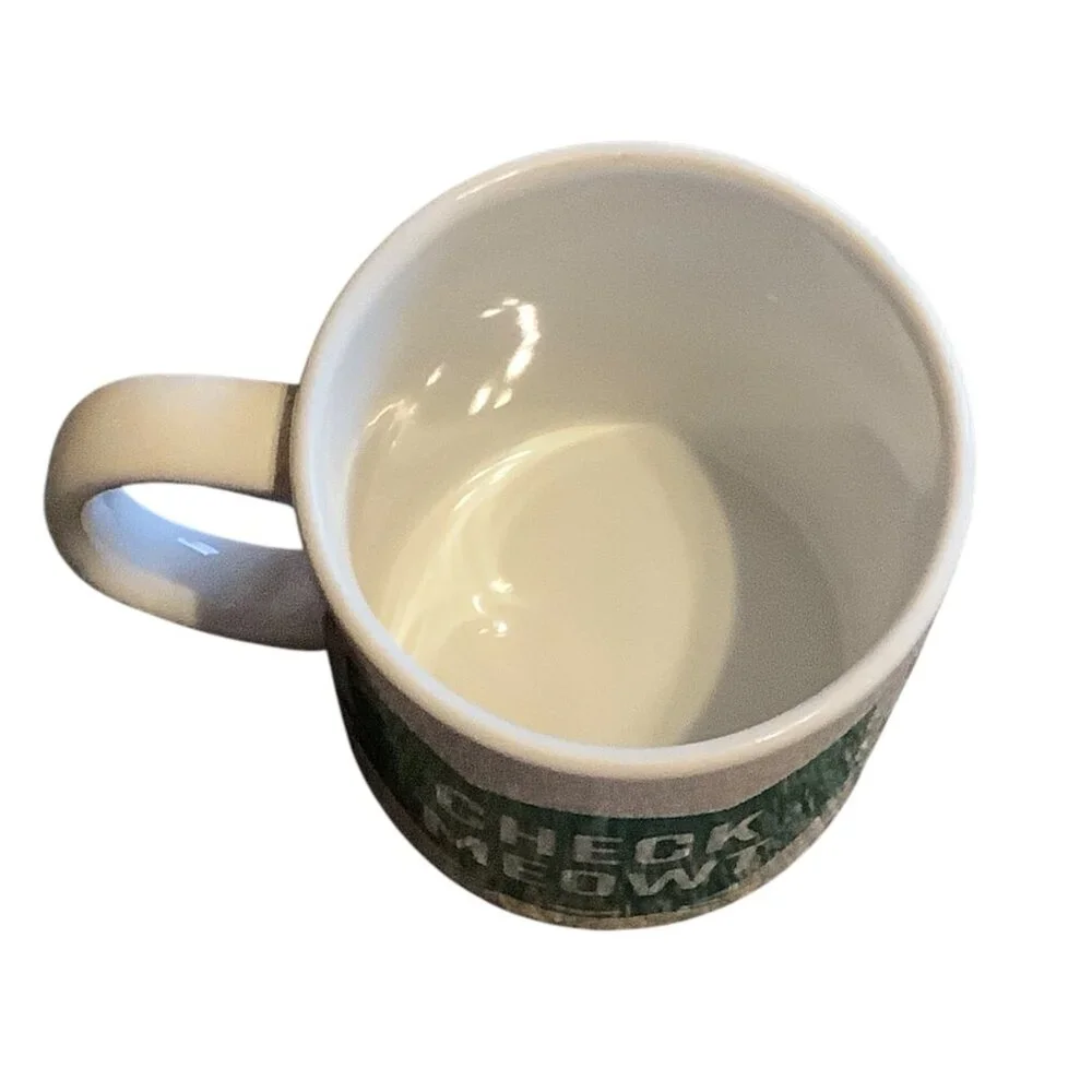 Check‎ Meowt White Ceramic Coffee Mug Cat Royal Norfolk 3.75” Kitty Cat Lover